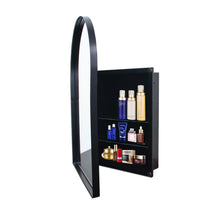Load image into Gallery viewer, Arched Recessed Medicine Cabinet, Metal Framed Bathroom Wall Cabinet With Mirror And Adjustable Shelves, Wall Mirror With Storage For Bathroom
