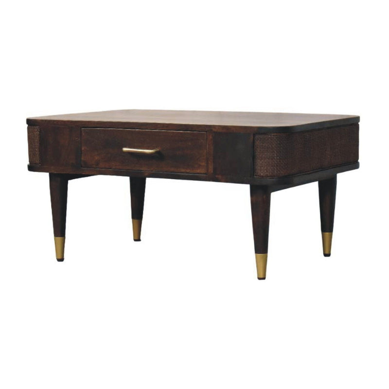 Solid Wood Solid Coffee Table With Drawer (717413) - Brown