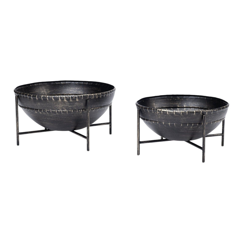 Decorative Bowl (Set of 2) (392174) - Black