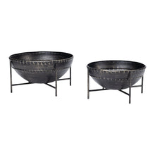 Load image into Gallery viewer, Decorative Bowl (Set of 2) (392174) - Black
