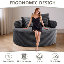 Load image into Gallery viewer, Round Sofa Bed With 3 Pillows For Living Room
