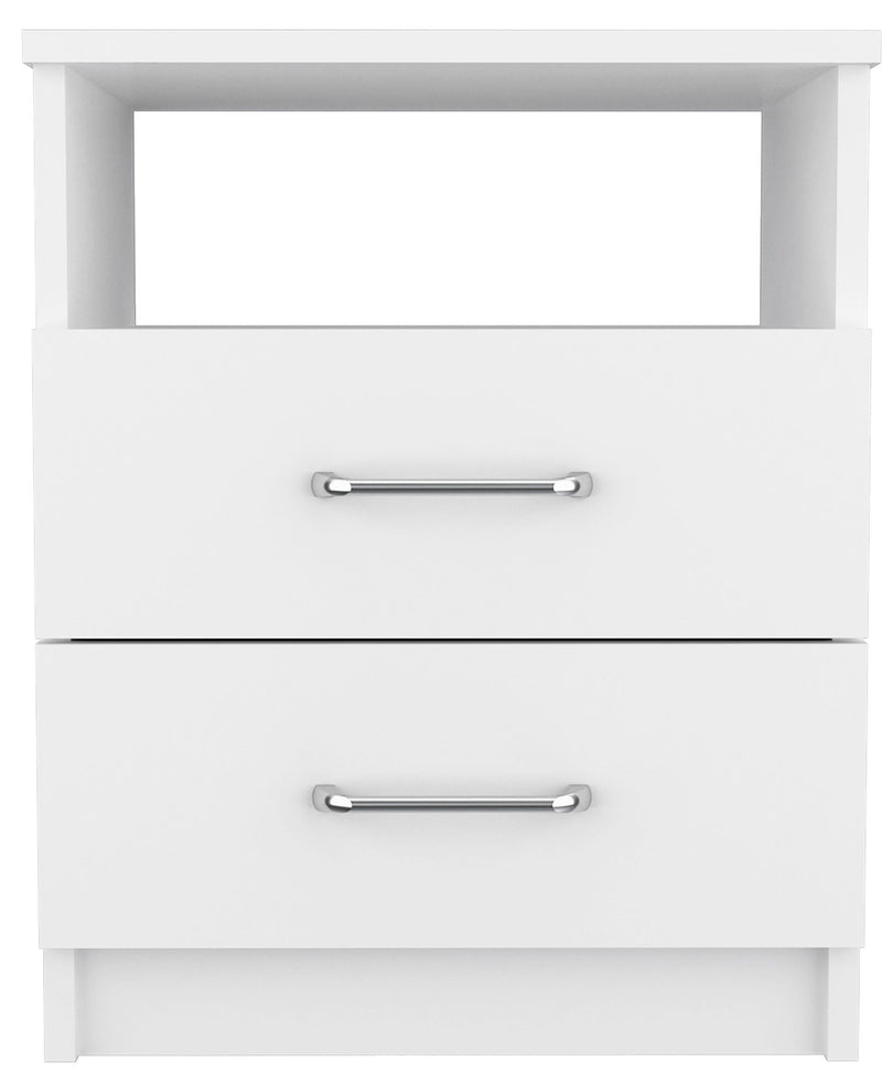Modern And Stylish Particle Bedroom Nightstand - White