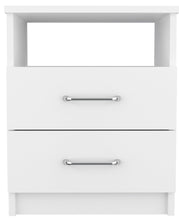 Load image into Gallery viewer, Modern And Stylish Particle Bedroom Nightstand - White
