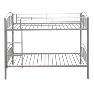 Twin Over Twin Metal Bunk Bed,Divided into Two Beds(Silver){OLD SKU:MF280424AAN}