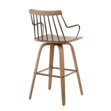 Load image into Gallery viewer, Preston - Farmhouse Counter Stool - White Washed / Antique Copper
