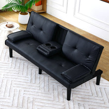 Load image into Gallery viewer, Sofa Bed With Foldable Design And Cup Holder

