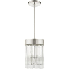 Load image into Gallery viewer, 24" Three Light Dimmable Chandelier With Shades - Nickel
