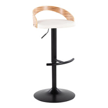 Load image into Gallery viewer, Grotto - Contemporary Adjustable Barstool With Swivel With Rounded T Footrest Elegant Design (Set of 2)
