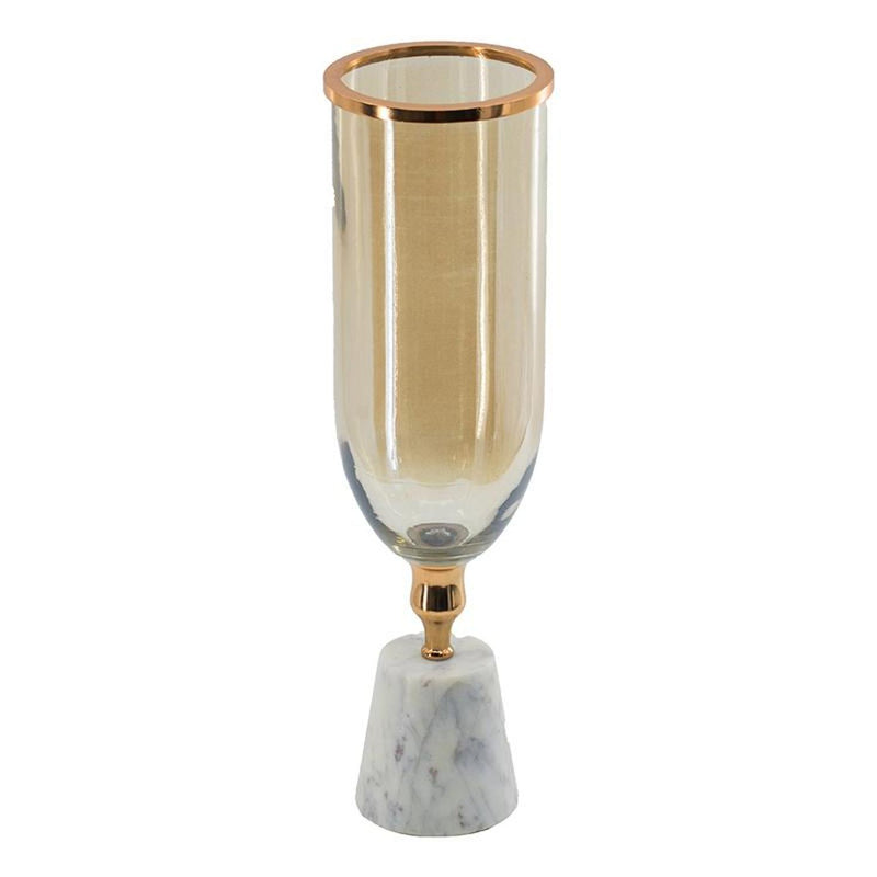 Marble Table Vase (565436) - Gold / White