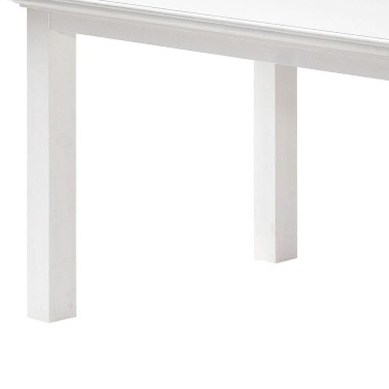 63" Solid Wood Dining Room Table - White