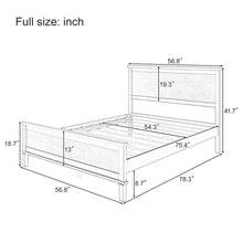 Load image into Gallery viewer, Mid-Century Platform Bed With Headboard And Slat Support, No Box Spring Needed
