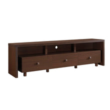 Load image into Gallery viewer, Wood Enclosed Open Storage TV Stand - Brown
