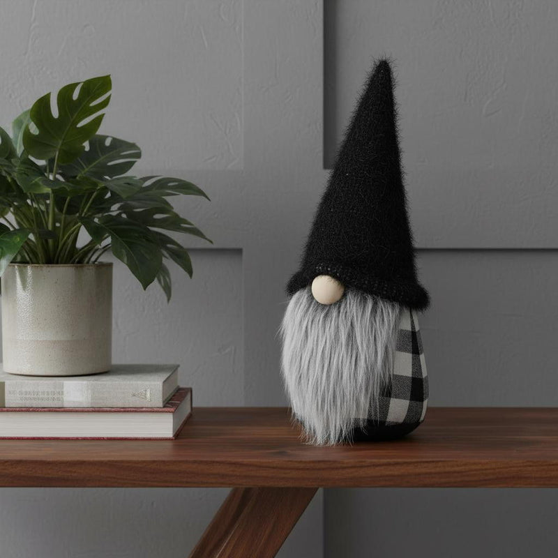 Buffalo Check Groovy Gnome - Black / White