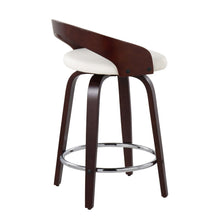 Load image into Gallery viewer, Grotto - Contemporary Fixed Height Counter Stool &amp; Swivel With Round Footrest (Set of 2)
