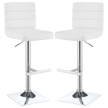 Load image into Gallery viewer, Fresco - Upholstered Adjustable Bar Stool (Set of 2) - White
