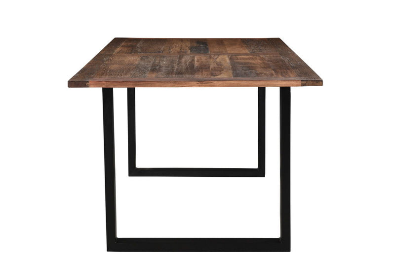 78" Solid Wood Sled Base Dining Table - Dark Brown