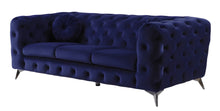 Load image into Gallery viewer, Velvet Sofa &amp; Silver Legs - Blue
