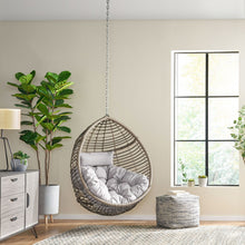 Load image into Gallery viewer, Morris Teardrop - Hanging Chair With Chain And Water Resistant Cushions
