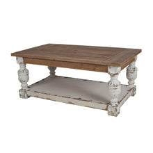 Load image into Gallery viewer, Rectangle Coffee Wooden Coffee Table, French Country Coffee Table - Brown / Antique White

