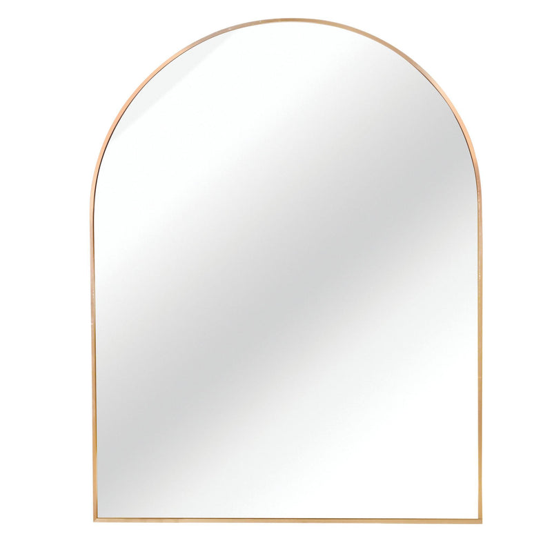 Aluminum Arch Framed Bathroom Vanity Mirror (756108) - Gold