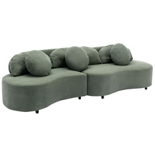 Load image into Gallery viewer, 103.9&quot; Modern Living Room Sofa Lamb Velvet Upholstered Couch Furniture for Home or Office, Green
