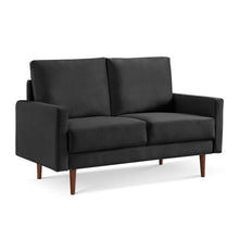 Load image into Gallery viewer, Loveseat Velvet - Black / Dark Brown
