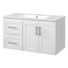 Load image into Gallery viewer, Wall Mounted Bathroom Vanity &amp; Sink, 2 Drawers
