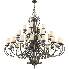 Load image into Gallery viewer, 64" Multi Light Metal Dimmable Chandelier With Shades - Bronze
