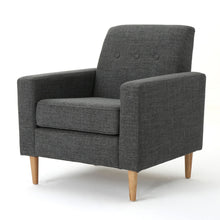 Load image into Gallery viewer, Nebulize - Upholstered Fabric Club Chair With Button Tufted And Square Off Arm And Back
