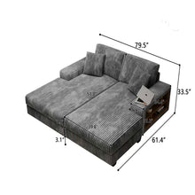Load image into Gallery viewer, Convertible Sectional Sofa, Sleeper Oversized Living Room Lounge
