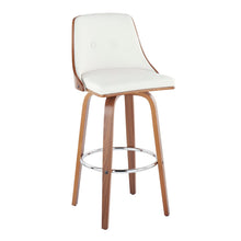 Load image into Gallery viewer, Gianna - Mid Century Modern Fixed Height Barstool With Swivel With Round Footrest (Set of 2)
