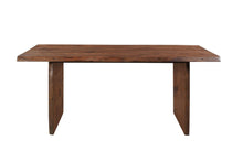 Load image into Gallery viewer, 72" Solid Wood Live Edge Sled Base Dining Table - Brown
