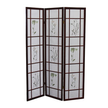 Load image into Gallery viewer, Folding Three Panel Screen Room Divider (469137) - Brown
