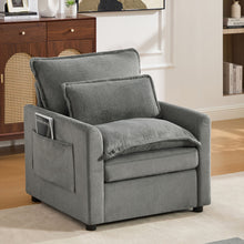 Load image into Gallery viewer, Modern Single Seat Accent Chair With Side Storage Pockets
