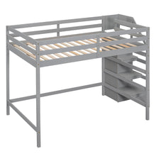Load image into Gallery viewer, Loft Bed With Built In Storage Wardrobe And Staircase
