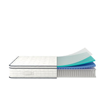 Load image into Gallery viewer, 12'' Hybrid Mattress With Pocket Springs And Memory Foam, Medium Firm Support - White - Queen
