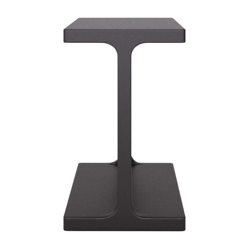 20" Solid Wood Pedestal End Table - Black
