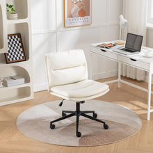 Load image into Gallery viewer, Bizerte - Adjustable Swivel Criss-Cross Chair, Wide Seat / Office Chair / Vanity Chair - White
