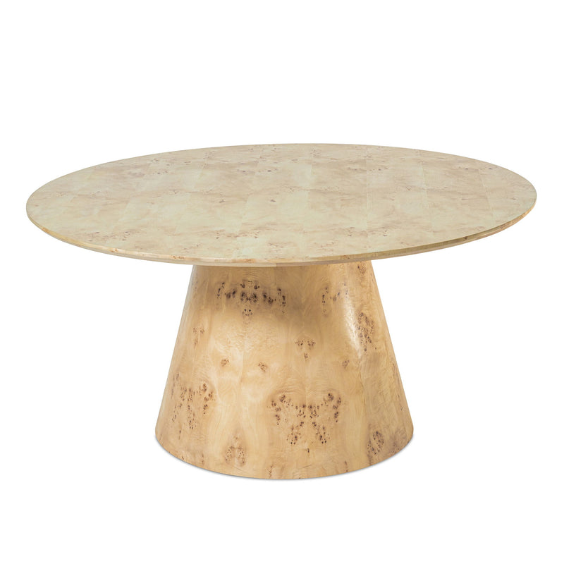 48'' Wood Pedestal Base Round Top Dining Table - Natural