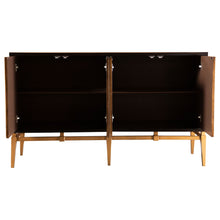 Load image into Gallery viewer, Capri - 4 Door Accent Cabinet - Brown / Gold
