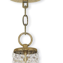 Load image into Gallery viewer, Two Light Metal Dimmable Chandelier With Shades - Gold / Clear / Off White
