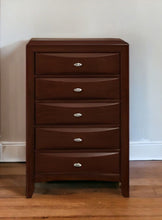 Load image into Gallery viewer, Solid Wood Five Drawer Chest - Espresso
