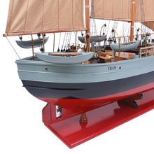 Load image into Gallery viewer, Hand Painted Model Boat - Red / Beige
