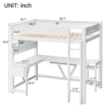 Load image into Gallery viewer, Gaming Loft Bed With Desk, Storage Shelves, LED And Charging Station
