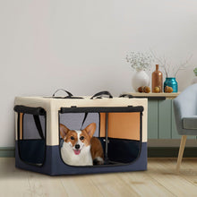 Load image into Gallery viewer, Dog Crates For Dogs, Adjustable Cover By Spiral Iron Pipe, Strengthen Sewing Dog Travel Crate 3 Door Design
