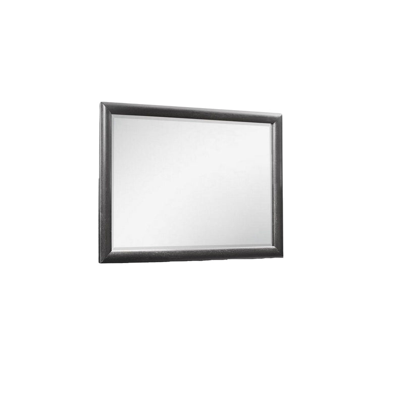 35" Framed Mounted Dresser Mirror - Dark Gray
