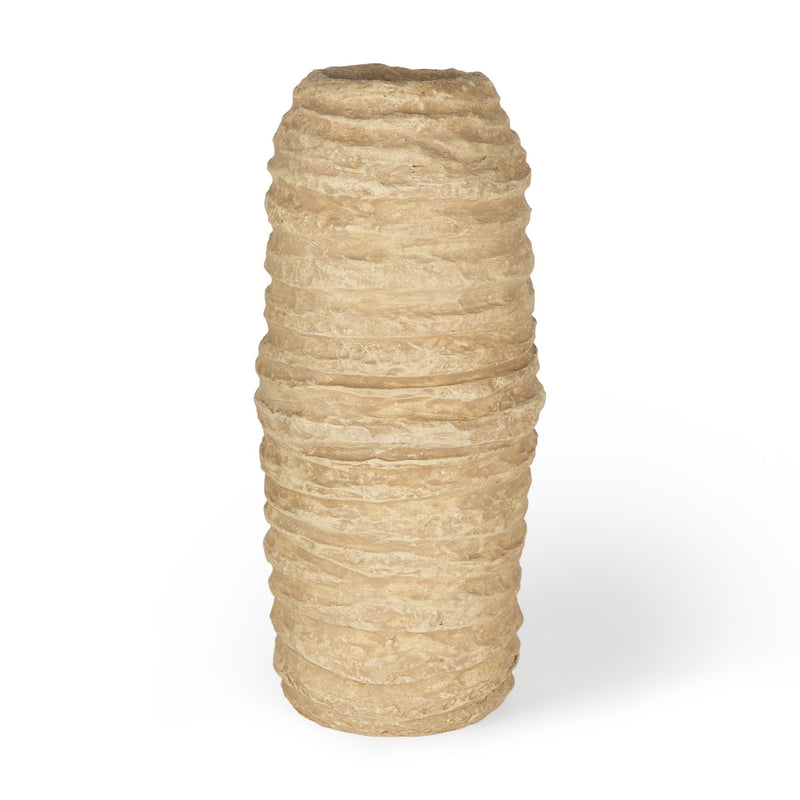 Mache Table Vase (608302) - Beige