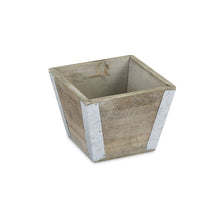 Load image into Gallery viewer, Square Planter Box (638084) - Natural / Silver

