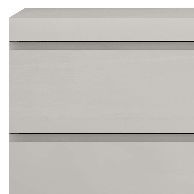 Modern Woodgrain Finish 2 Drawer Nightstand - Gray