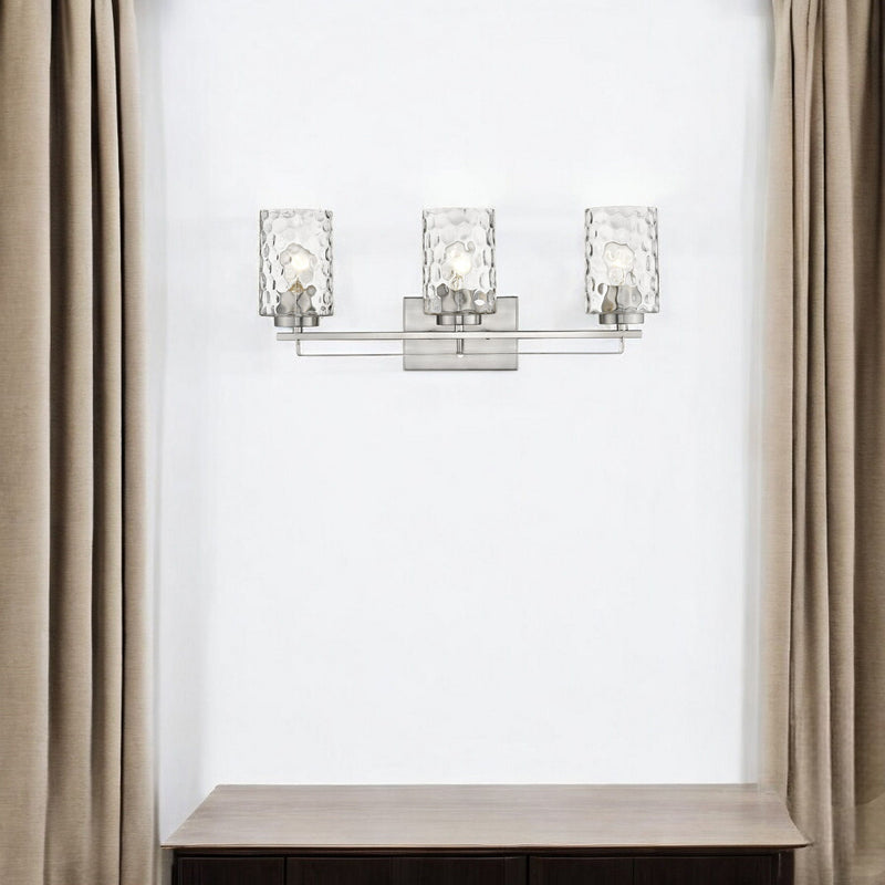 Livvy 3-Light Satin Vanity - Nickel